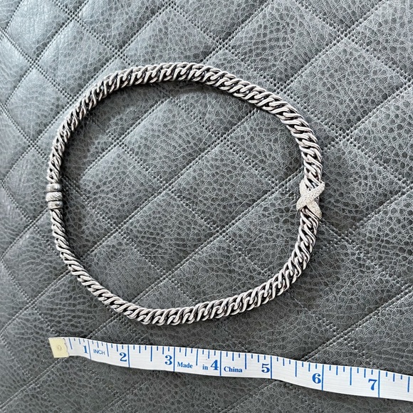 David Yurman Diamond X Vintage Wheat Chain Necklace - Picture 4 of 10